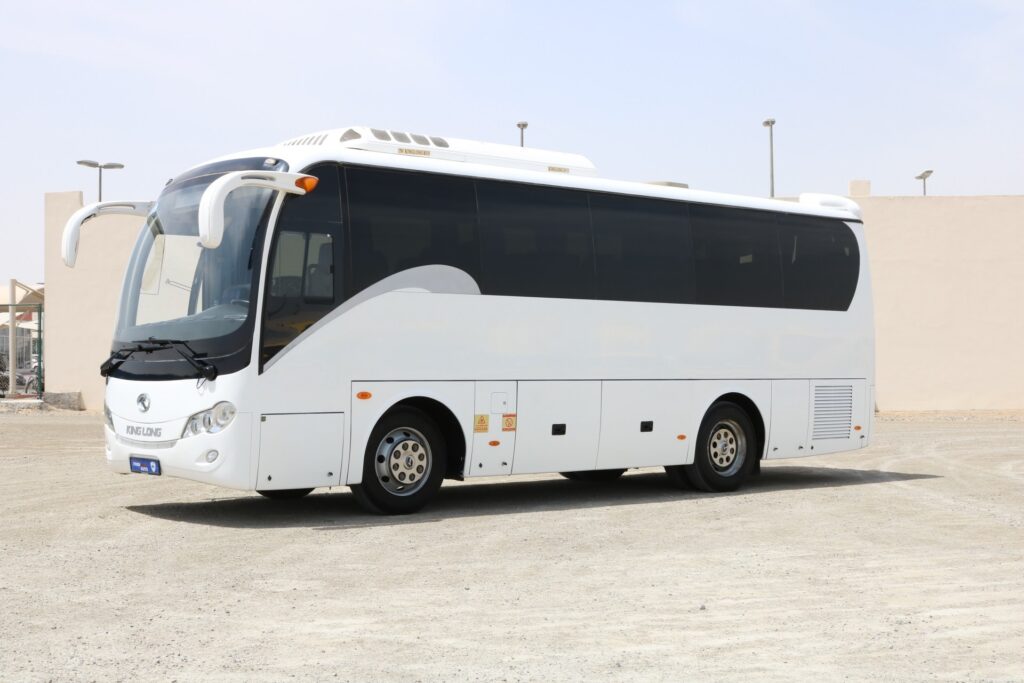 Rent a comfortable 35-seater bus in Dubai for group travel.