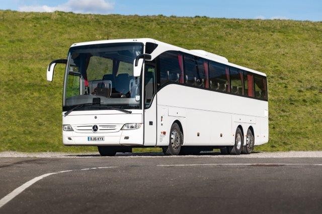 Image of a luxurious 55 seater coach available for rental in Dubai