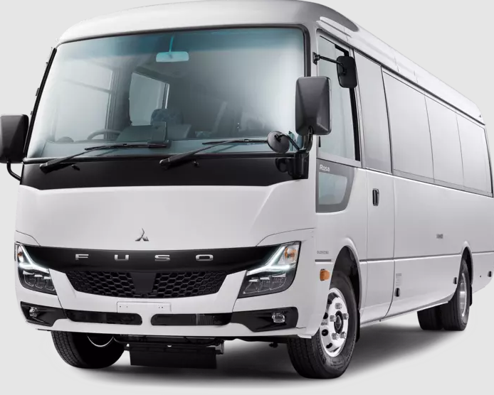 Image of a Mitsubishi ROSA bus available for hire in Hatta